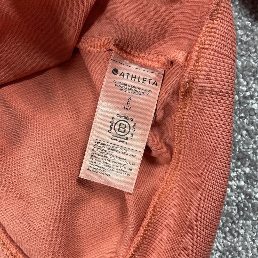 Athleta Hoodie Womens Small Sundown Organic Cotton Oversized Yoga Comfy Cozy - Picture 3 of 16